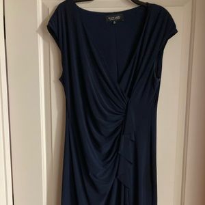 Navy Wrap Dress - Black Label by Evan Picone
